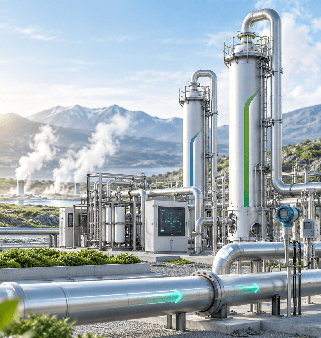 Jeotermal gaz yönetimi uygulaması