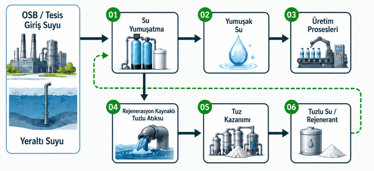 Veritas Çevre Rejenerasyon Tuzu Geri Kazanımı Akım Şeması
